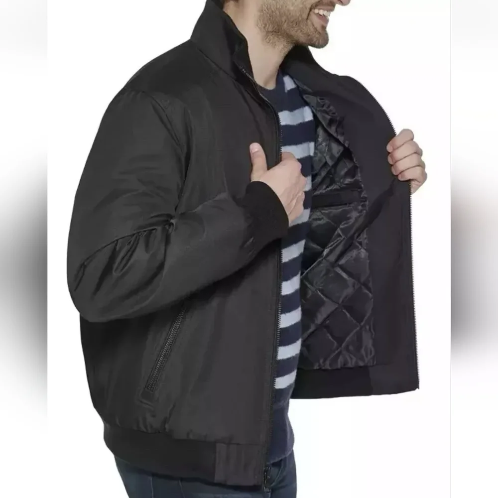 Calvin Klein Black Classic Ripstop Bomber Jacket Men’s S - Picture 2 of 10